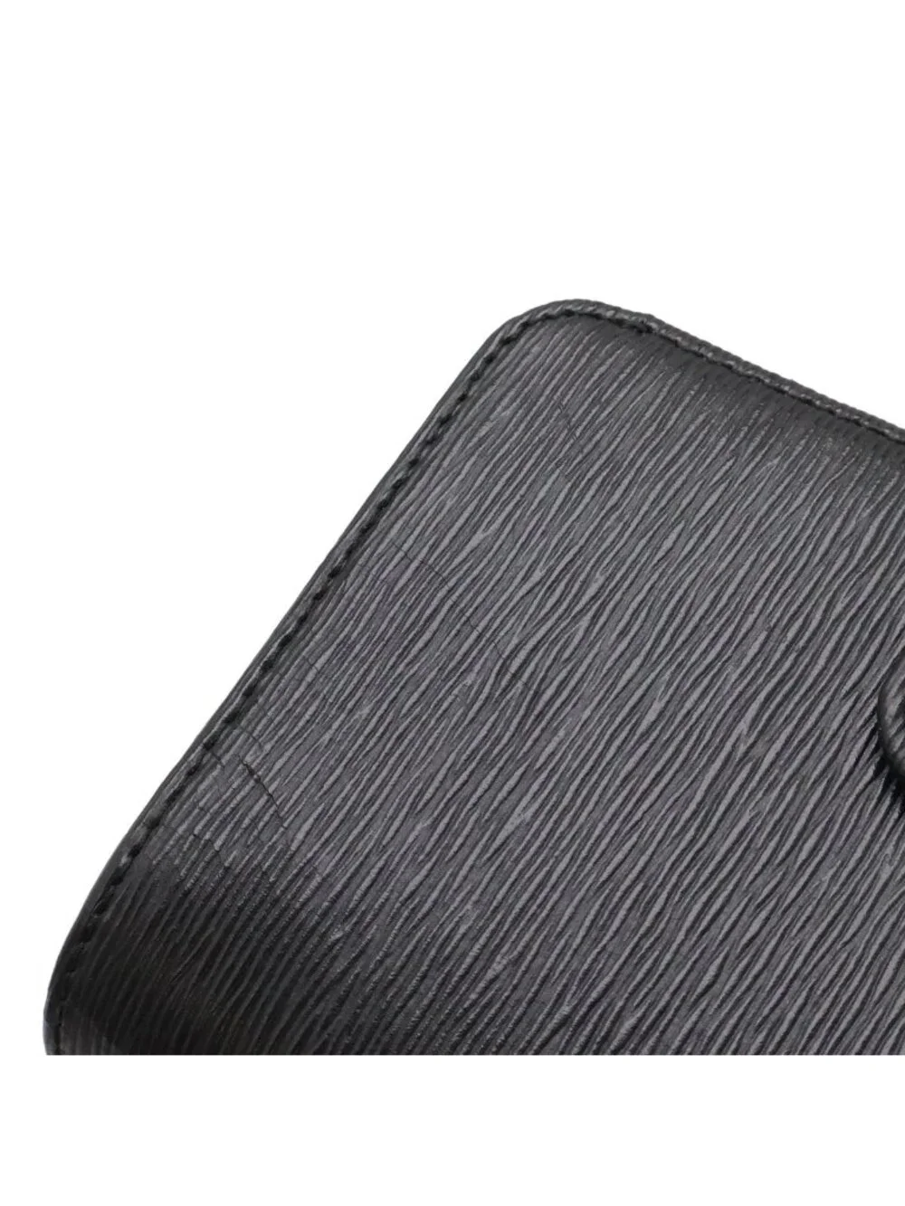 Prada Vitello Move Bifold Wallet L-shaped Zipper Leather Nero Black Gold